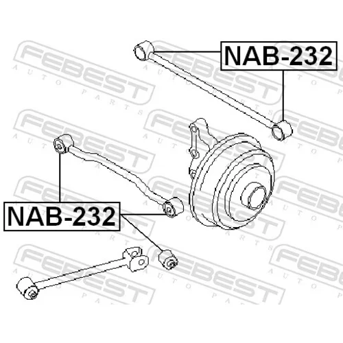 Uloženie riadenia NAB-232 /FEBEST/ - obr. 1