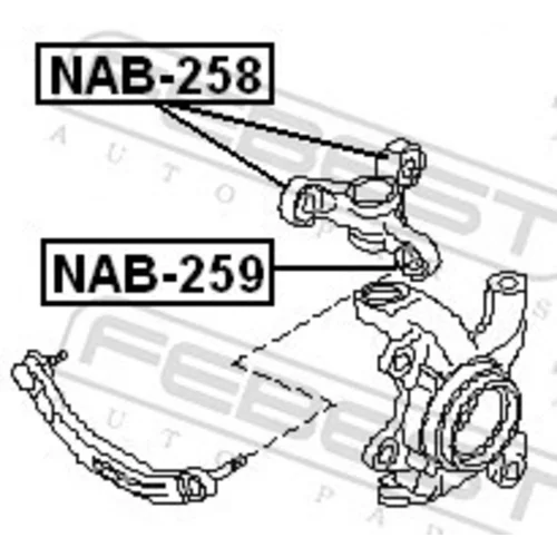 Uloženie riadenia FEBEST NAB-259 - obr. 1