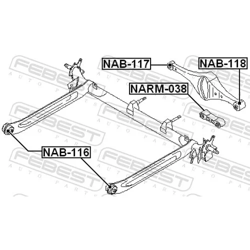 Rameno zavesenia kolies FEBEST NARM-038 - obr. 1