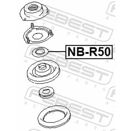 Valivé ložisko uloženia tlmiča FEBEST NB-R50 - obr. 1