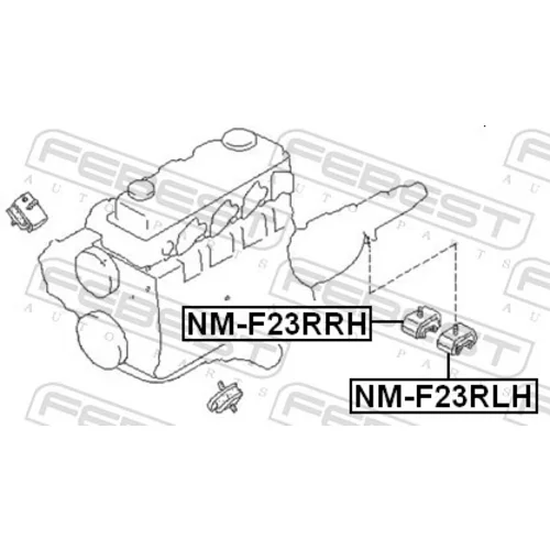 Uloženie motora FEBEST NM-F23RRH - obr. 1