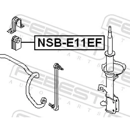 Uloženie priečneho stabilizátora NSB-E11EF /FEBEST/ - obr. 1