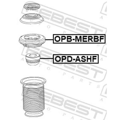 Valivé ložisko uloženia tlmiča FEBEST OPB-MERBF - obr. 1