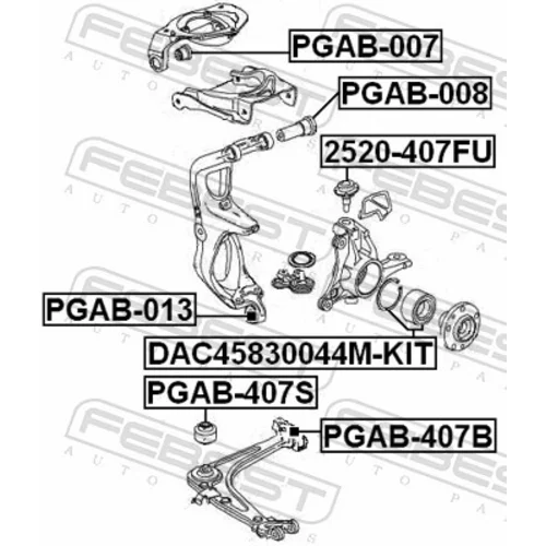 Uloženie riadenia FEBEST PGAB-008 - obr. 1