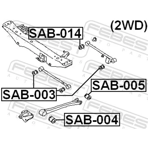 Uloženie riadenia FEBEST SAB-004 - obr. 1