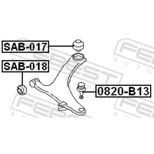 Uloženie riadenia FEBEST SAB-017 - obr. 1