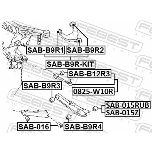 Uloženie riadenia FEBEST SAB-B9R2 - obr. 1