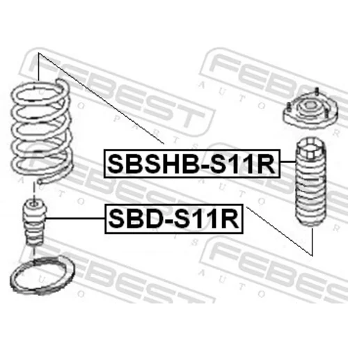 Ochranný kryt/manžeta tlmiča pérovania FEBEST SBSHB-S11R - obr. 1