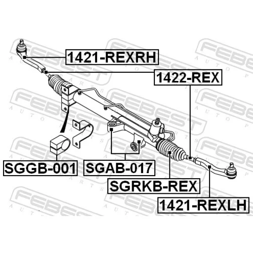 Uloženie prevodovky riadenia FEBEST SGGB-001 - obr. 1