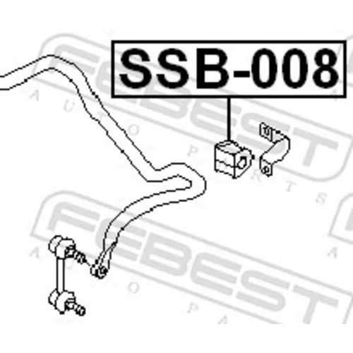 Uloženie priečneho stabilizátora FEBEST SSB-008 - obr. 1