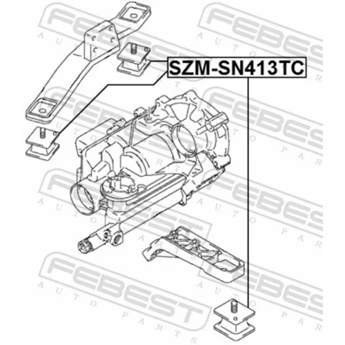 Uloženie rozvodovky FEBEST SZM-SN413TC - obr. 1