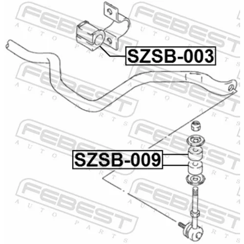 Uloženie priečneho stabilizátora FEBEST SZSB-003 - obr. 1