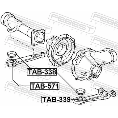 Uloženie, diferenciál FEBEST TAB-571 - obr. 1