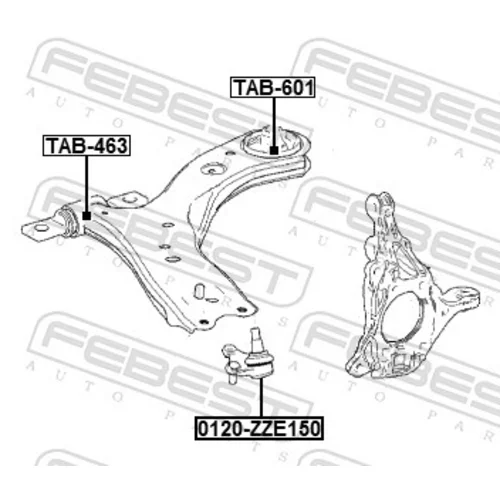 Uloženie riadenia FEBEST TAB-601 - obr. 1