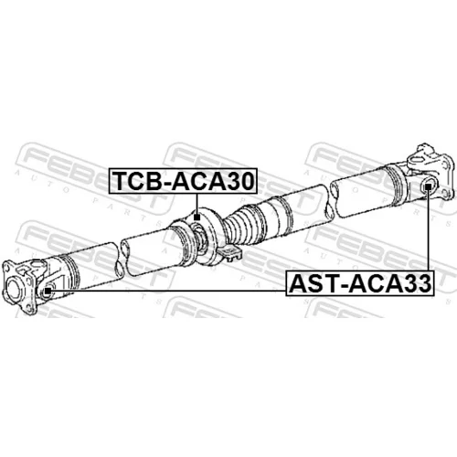 Stredové ložisko kĺbového hriadeľa FEBEST TCB-ACA30 - obr. 1