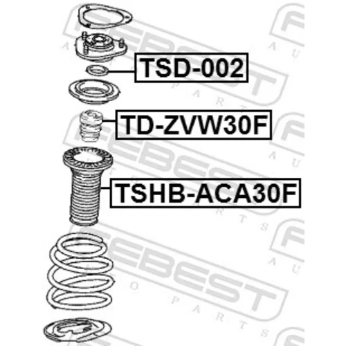 Doraz odpruženia FEBEST TD-ZVW30F - obr. 1