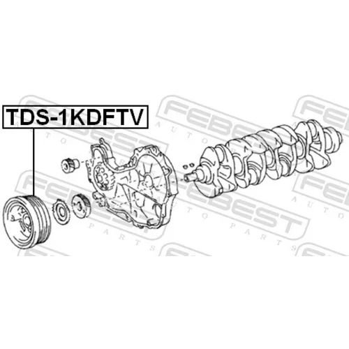 Remenica kľukového hriadeľa FEBEST TDS-1KDFTV - obr. 1