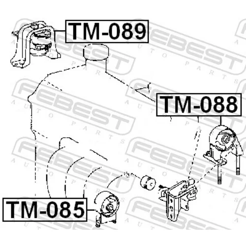 Uloženie motora FEBEST TM-089 - obr. 1