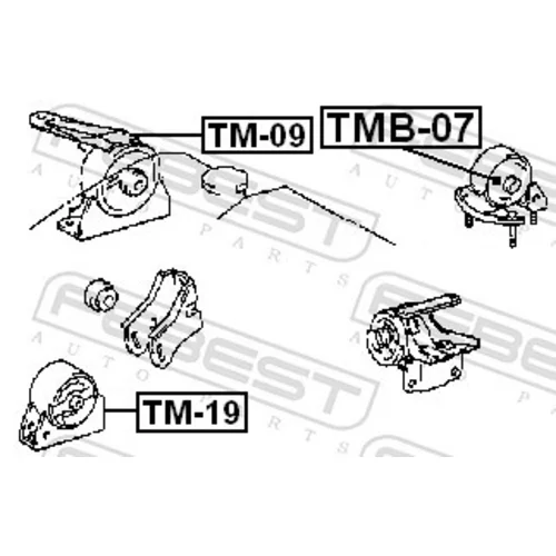 Uloženie motora FEBEST TMB-07 - obr. 1