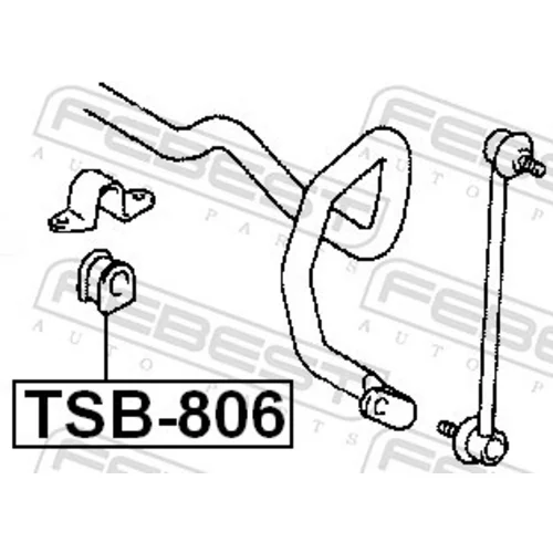 Uloženie priečneho stabilizátora FEBEST TSB-806 - obr. 1