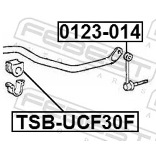 Uloženie priečneho stabilizátora FEBEST TSB-UCF30F - obr. 1