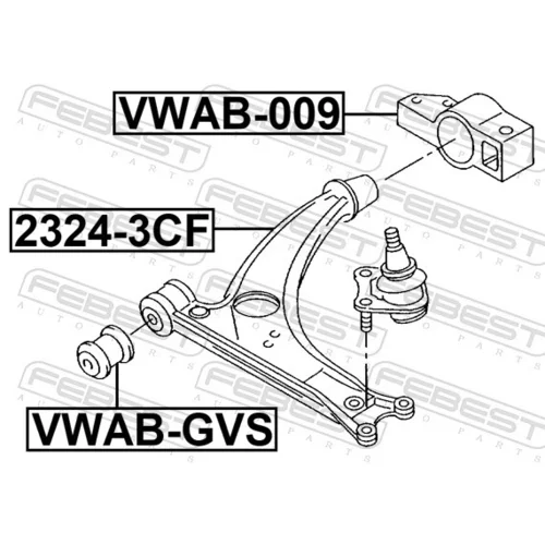 Uloženie riadenia FEBEST VWAB-009 - obr. 1