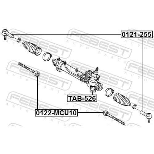 Axiálny čap tiahla riadenia 0122-MCU10 /FEBEST/ - obr. 1