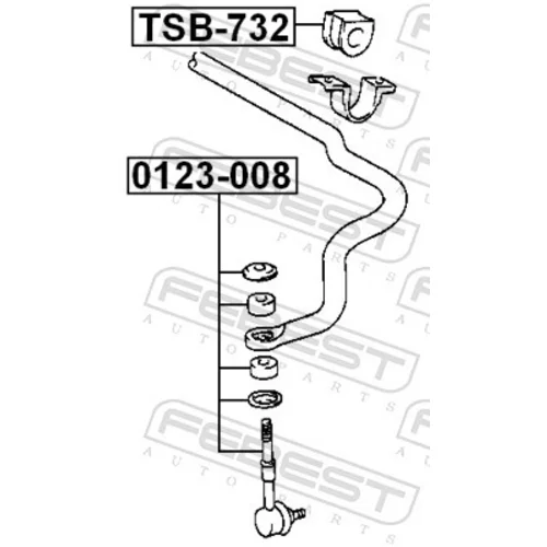 Tyč/Vzpera stabilizátora FEBEST 0123-008 - obr. 1