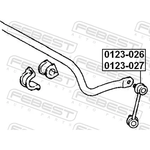 Tyč/Vzpera stabilizátora FEBEST 0123-027 - obr. 1