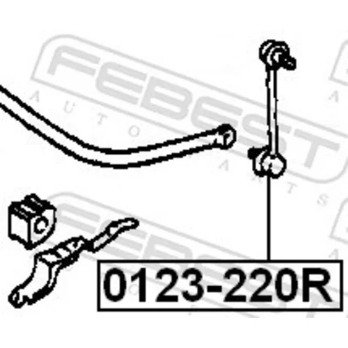 Tyč/Vzpera stabilizátora FEBEST 0123-220R - obr. 1