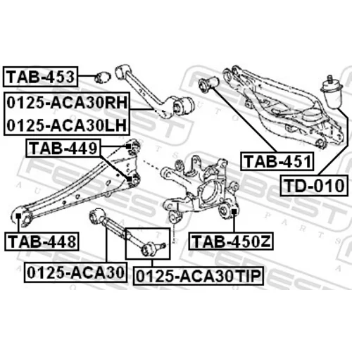 Rameno zavesenia kolies FEBEST 0125-ACA30TIP - obr. 1