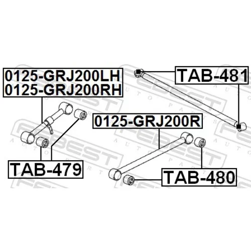 Rameno zavesenia kolies FEBEST 0125-GRJ200LH - obr. 1