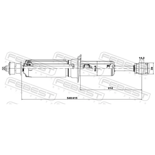 Tlmič pérovania FEBEST 01658655F - obr. 1