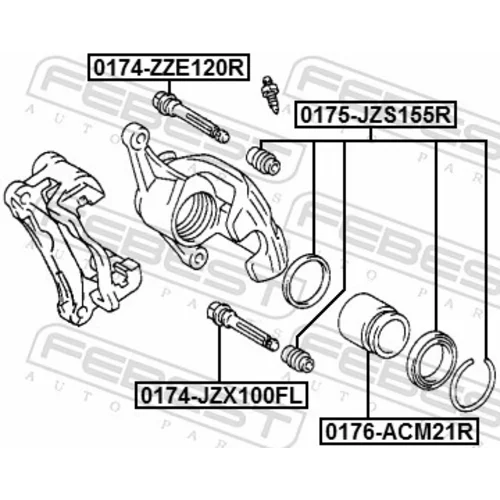 Opravná sada brzdového strmeňa FEBEST 0175-JZS155R - obr. 1