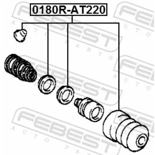 Sada na opravu pomocného spojkového valca FEBEST 0180R-AT220 - obr. 1