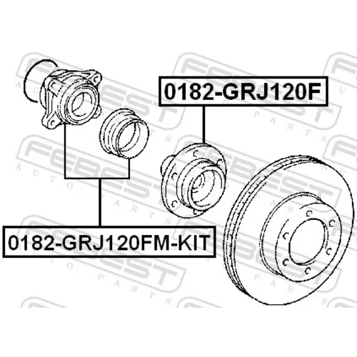 Náboj kolesa FEBEST 0182-GRJ120F - obr. 1