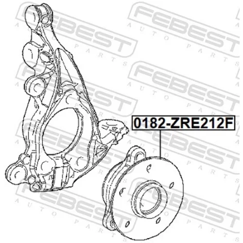 Náboj kolesa 0182-ZRE212F /FEBEST/ - obr. 1