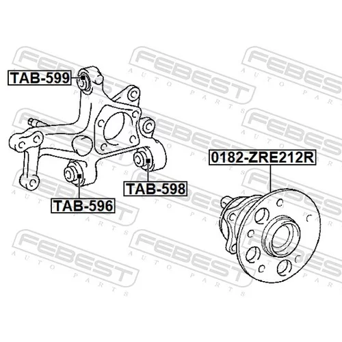 Náboj kolesa FEBEST 0182-ZRE212R - obr. 1