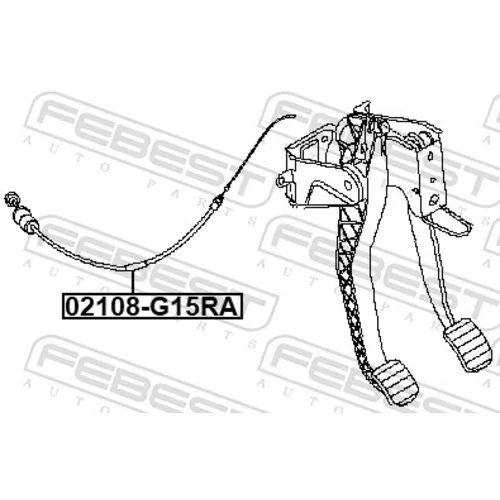 Lanko ovládania spojky FEBEST 02108-G15RA - obr. 1