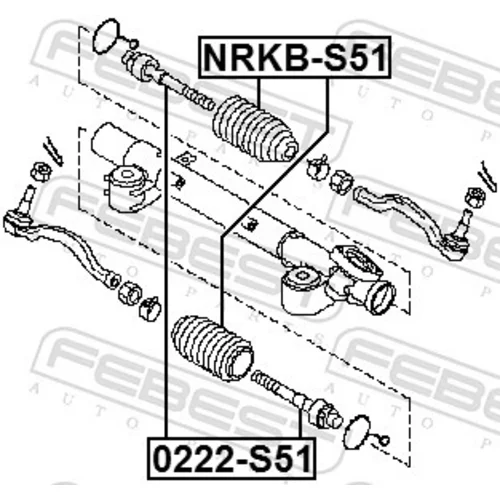 Axiálny čap tiahla riadenia FEBEST 0222-S51 - obr. 1