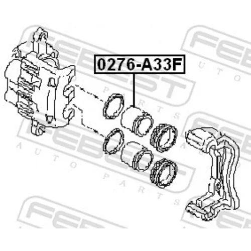 Piest brzdového strmeňa FEBEST 0276-A33F - obr. 1