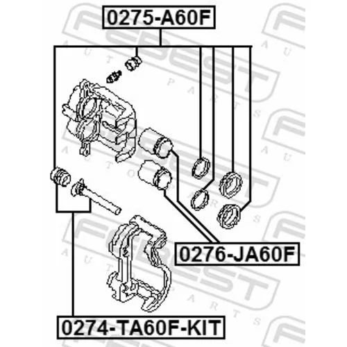 Piest brzdového strmeňa FEBEST 0276-JA60F - obr. 1