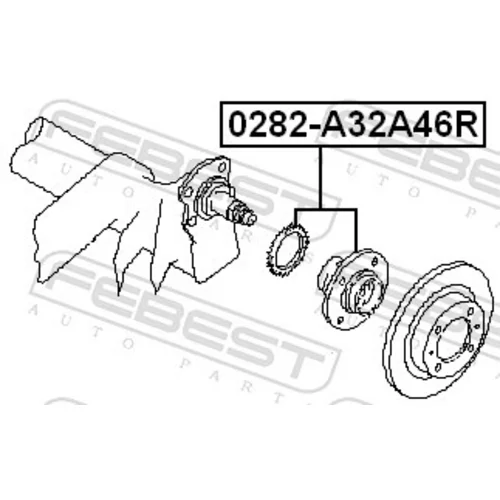 Náboj kolesa FEBEST 0282-A32A46R - obr. 1