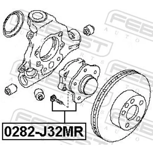 Náboj kolesa FEBEST 0282-J32MR - obr. 1