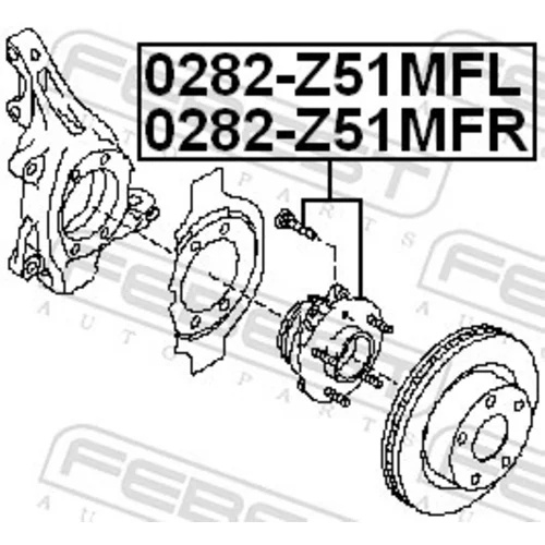 Náboj kolesa FEBEST 0282-Z51MFL - obr. 1