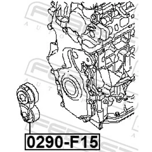 Napinák rebrovaného klinového remeňa FEBEST 0290-F15 - obr. 1