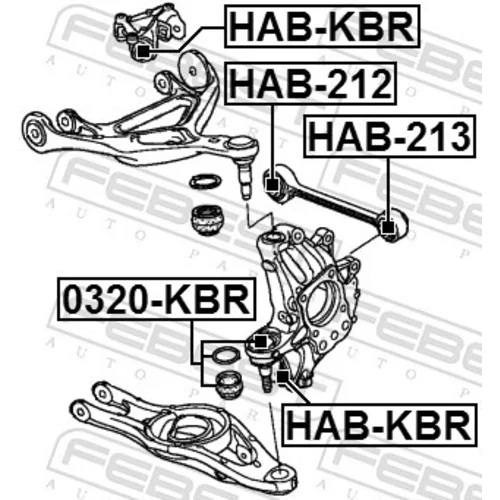 Zvislý/nosný čap FEBEST 0320-KBR - obr. 1