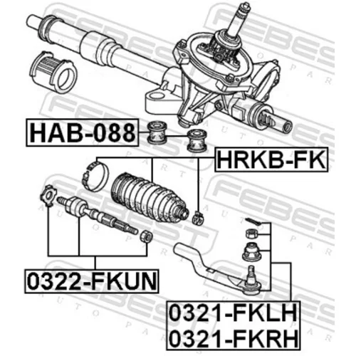 Hlava/čap spojovacej tyče riadenia FEBEST 0321-FKRH - obr. 1