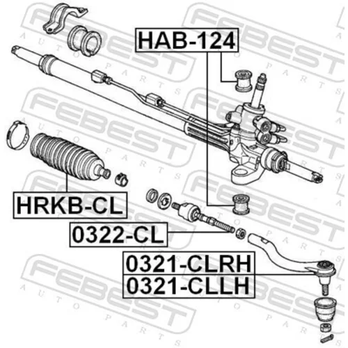 Axiálny čap tiahla riadenia FEBEST 0322-CL - obr. 1