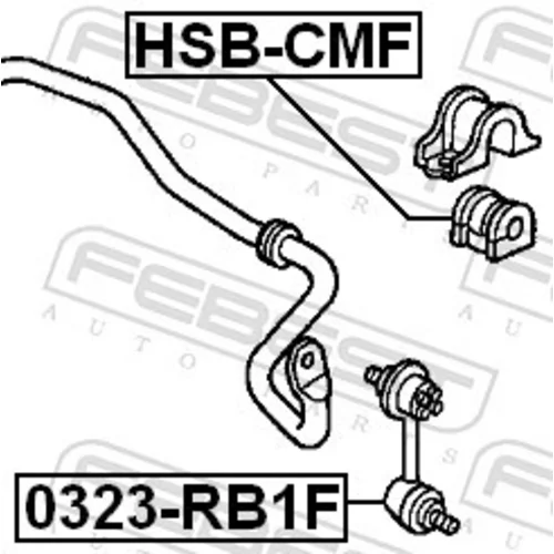 Tyč/Vzpera stabilizátora FEBEST 0323-RB1F - obr. 1